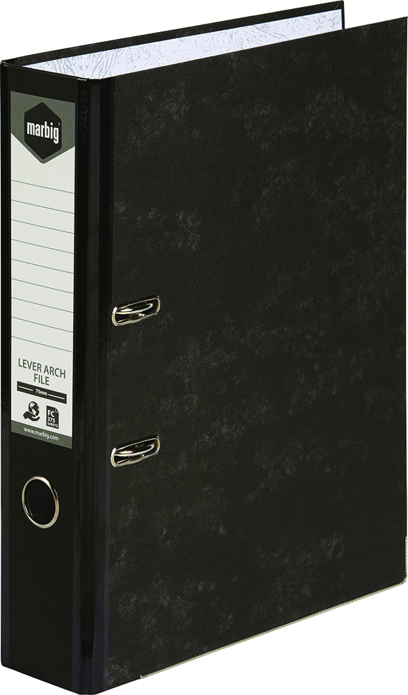 Other view of MARBIG - LEVER ARCH FILE FOOLSCAP BLK - 63075M