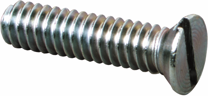 Other view of Metal Thread Screw - Countersunk Head - Slotted Drive - Steel - Zinc Plated - Metric - M8 x 50 mm - MMZCSK850 - Holdite