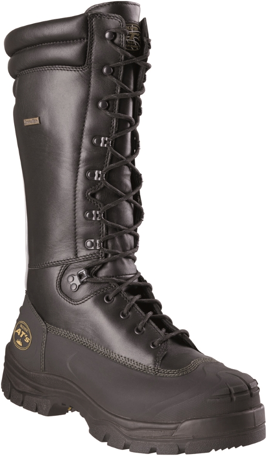 Other view of Men's Safety Mining Boots - High-Leg Ankle - Anti-Static - Lace-Up - Full Grain Leather - Black - Size 5 - AT 65-691 - Oliver