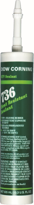 Other view of Silicone Sealant - Heat Resistant - 90 ml Tube - RTV 736 - Dow Corning