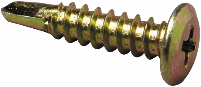 Other view of Self Drilling Screw - #2 Phillips Drive - Wafer Head - Full Thread - Grade 3 - Zinc Yellow Plated - Metric - 10G-24 x 16 mm - SDWAFZY1016-PWR - Powers