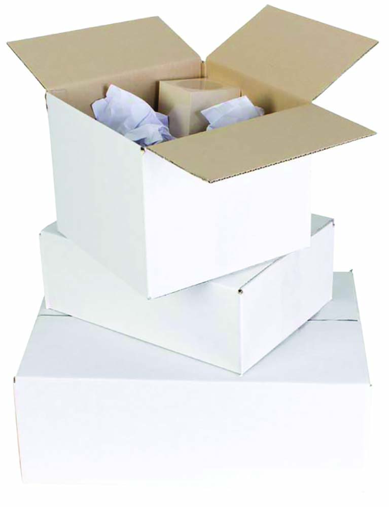 Other view of Shipping Box - 230 x 230 x 180mm - Pack 25 - single wall white -  7101