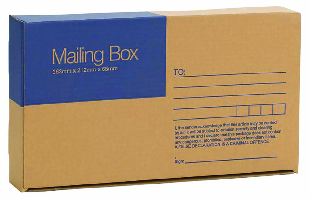 Other view of Cumberland - Mailing Box -  363 x 212 x 65mm - Pack 25 - Single Wall brown -  - 7124