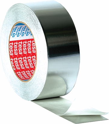 Other view of Aluminium Foil Tape - Flame Retardant - 40 Micron Bright Aluminium Foil - Silver - Rubber Resin - 24 mm x 50 m - 7379 - Tesa