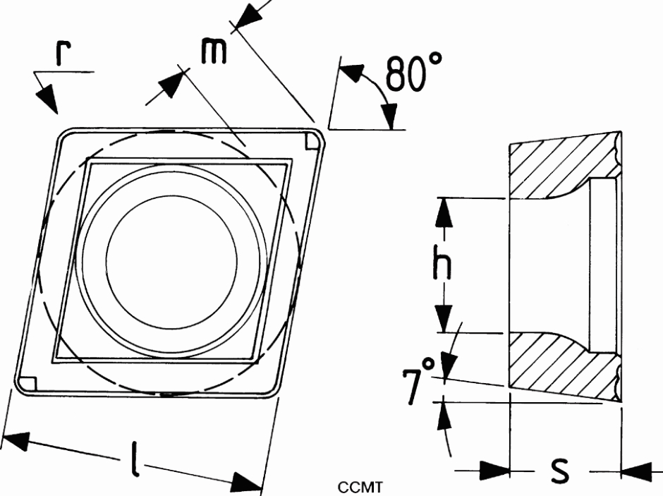 Other view of INSERT TURNING SECO CCMT09T308-F1 TP3500