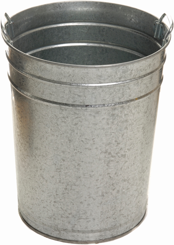 Other view of Tapered Civic Bin - Galvanised - 55 L - SAB78014 - Sabco Professional