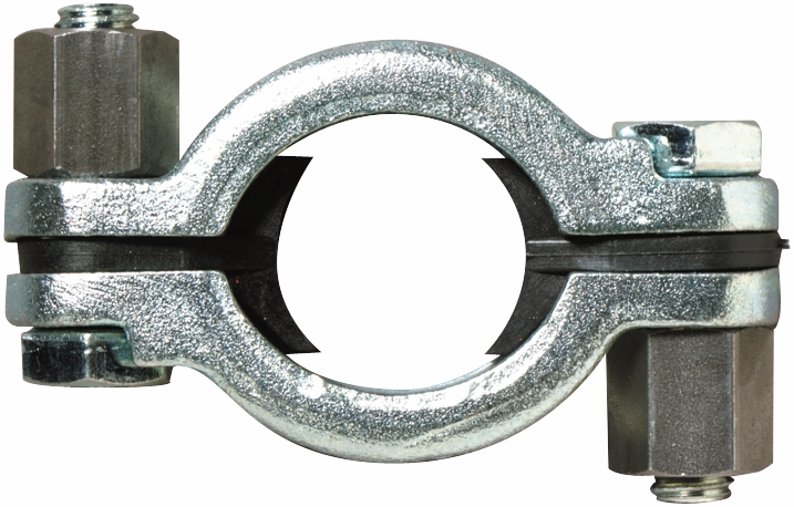 Other view of Dixon Adjustable 2 Bolt Hose Clamp - Malleable Iron - Zinc Plated/Yellow - 50mm ID x 60 - 76mm OD - SL76