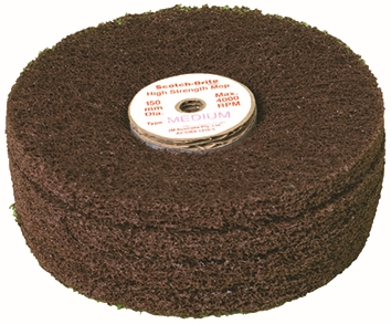 Other view of Lap Mop - High Strength - 5-Fold - Aluminium Oxide - Maroon - 200 x 10 mm - Very Fine - Scotch-Brite™ - 3M