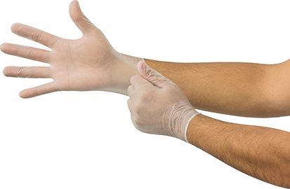 Other view of Ansell Fresh Touch 850 Vinyl Disposable Gloves - Clear M - 240MM Powder Free - 1 Box (100)