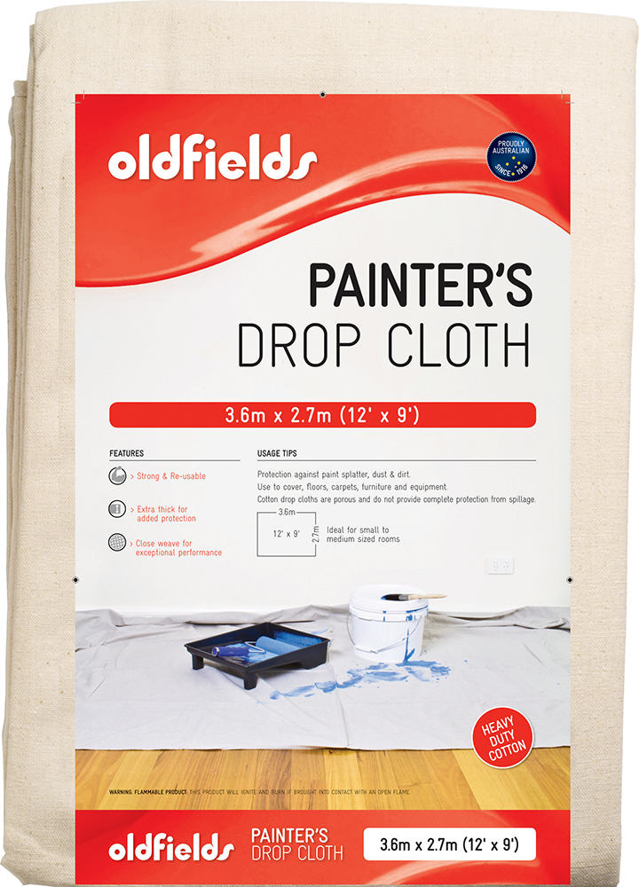 Other view of OLDFIELDS - Drop Sheet - Heavy Duty - Cotton - 3.6x2.7m