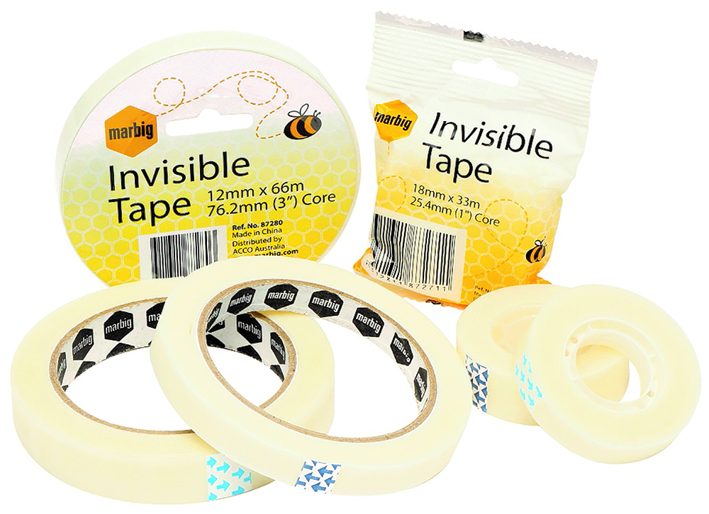 Other view of Marbig - Tape Invisible - Core Clear - 18mm x 33m - 25.4mm