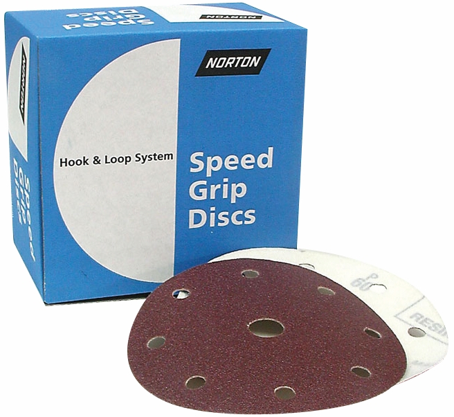 Other view of Sand Paper Disc - Aluminium Oxide - F-Weight - Maroon - 178 mm - 40 Grit - H231 - Speed-Grip - Adalox - Norton