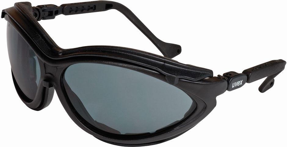 Other view of Safety Spectacles with Foam Guard - Vented - Black Frame - Grey 20% VLT Lens - A/F - 9188-266 - cybri-guard - uvex