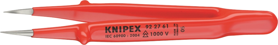 Other view of Precision Tweezer - Straight Tip - Insulated - Nickel Plated - 130 mm - 1000 V - 922761 - Knipex