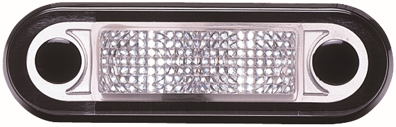 Other view of Narrow Rim LED Courtesy Lamp - White/Clear Lens - 12/24 V - 79 mm x 22 mm - Hella