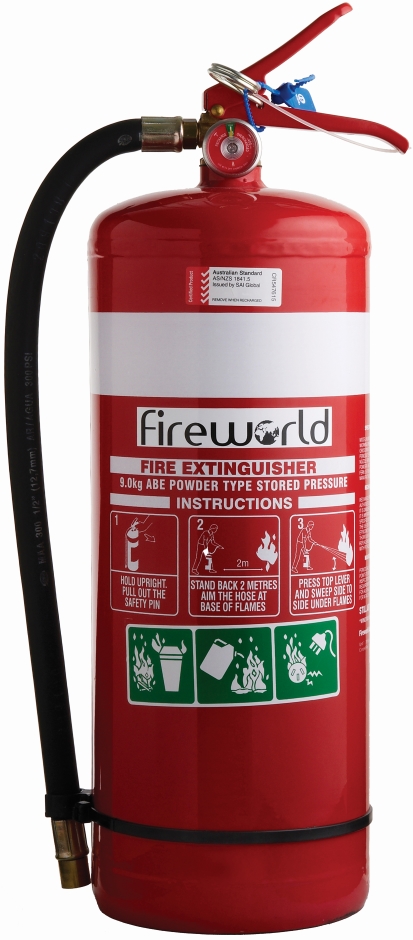 Other view of Fire Extinguisher - Dry Chemical Powder - 9 kg - 6A-80BE - Mild Steel Cylinder - 1345 KPa - 180 x 565 mm - ABE - Fireworld