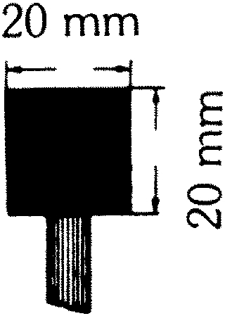 Other view of Mounted Point - Aluminium Oxide - A39 - 60 Grit - 20 x 20 mm - Norton