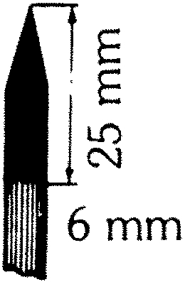 Other view of Mounted Point - Aluminium Oxide - A15 - 60 Grit - 6 x 15 mm - Norton