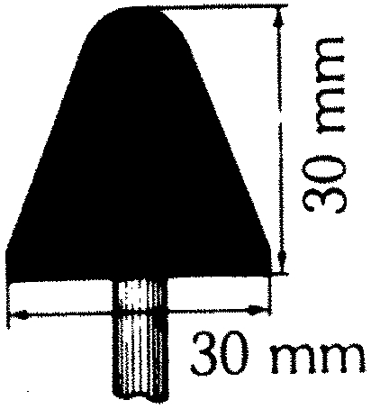 Other view of Mounted Point - Aluminium Oxide - A2 - 60 Grit - 25 x 30 mm - Norton