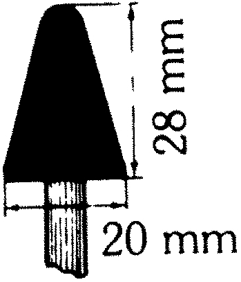 Other view of Mounted Point - Aluminium Oxide - A5 - 60 Grit - 20 x 28 mm - Norton