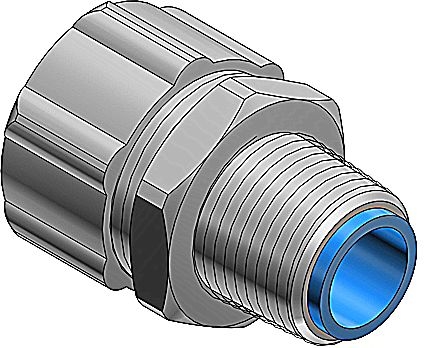 Other view of Straight Liquidtight Connector - Steel - Zinc Plated - 3/4" NPT - ABB