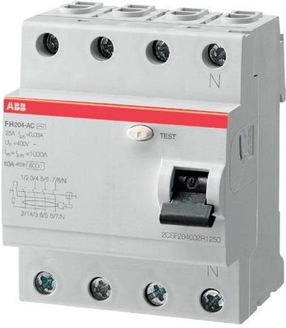 Other view of Residual Current Device - 4 Pole - 40 A - 6 kA - Series FH 200 - ABB