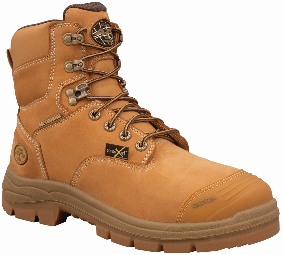 Other view of Oliver - Safety Boots - Ankle - Anti-Static - Metatarsal Guard - Lace Up - Nubuck Leather - 55-336 - Wheat - Size 9 - 9320922576973