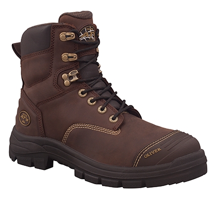 Other view of Oliver - Safety Boots - Mens - Ankle - Anti-Static - Lace Up - Leather - Brown - AT 55-337 - Brown - Size 7 - 9320922577116