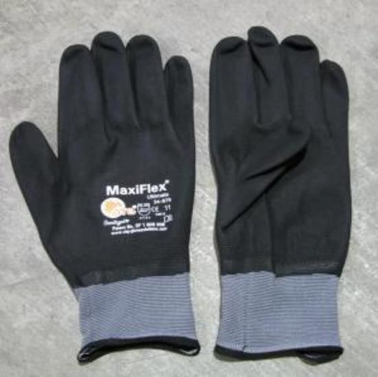 Other view of ATG MaxiFlex® Ultimate™ 42-876 General Purpose Gloves - Nylon/Spandex Liner - Nitrile Foam Full Coat - AD-APT - Silicone Free - Grey/Black - 7