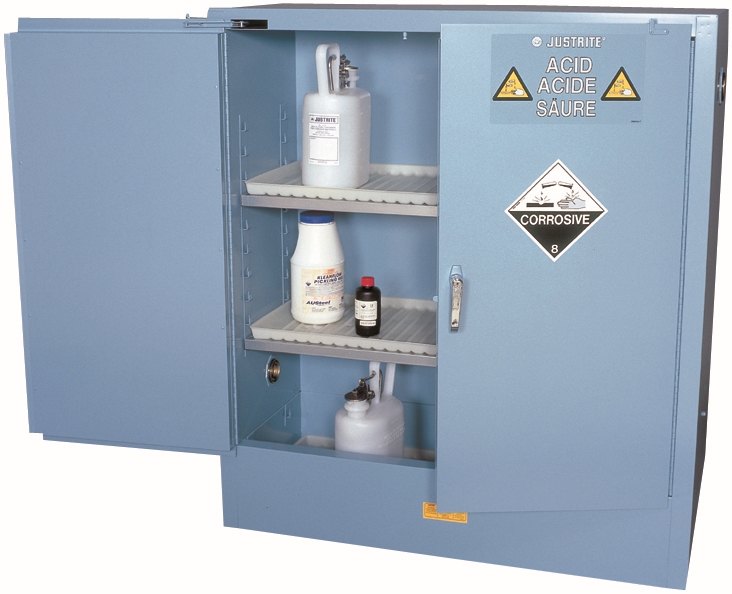 Other view of Storage Cabinet - Corrosive - Steel - Blue Powder Paint - 160 l - 1100 x 1230 x 465 mm - AU25302B - PBA Safety