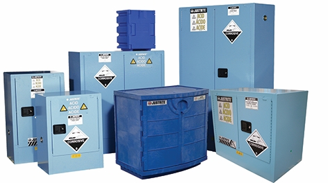 Other view of Storage Cabinet - Corrosive - Steel - Blue Powder Paint - 250 l - 1100 x 1760 x 465 mm - AU25452B - PBA Safety