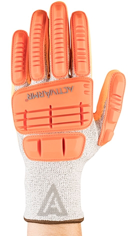 Other view of Impact Protection Gloves - Heavy Duty - Nitrile Palm with TPR Knuckle - Gray/Hi-Vis Orange - 2X-Large - 97-125 - ActivArmr® - Ansell