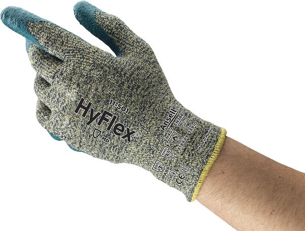 Other view of Cut Resistant Gloves - Nitrile Foam Coat - Blue/Gray - Size 10 - 11-501 - HyFlex® - Ansell