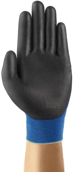 Other view of Protective Gloves - Ultra Lite - Light Duty - Nylon Lining - Polyurethane Coat - Black/Dark Blue - Size 11 - 11-618VP - HyFlex® - Ansell