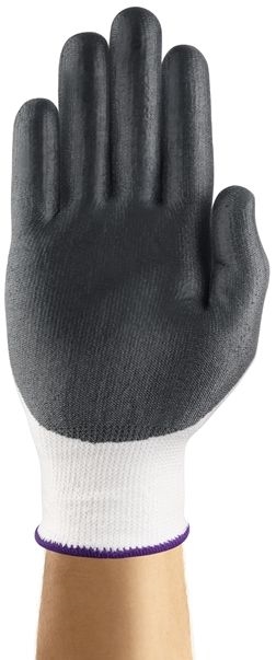 Other view of Cut Resistant Gloves - Medium Duty - Polyurethane Coat - Black/White - Size 10 - 11-724VP - HyFlex® - Ansell