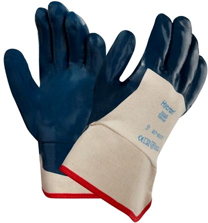 Other view of Multi-Purpose Coated Gloves - Heavy Duty - Safety Cuff - Interlock Cotton - 3/4th Nitrile Coated - Blue - Size 9 - 27-607 - Hycron® - Ansell