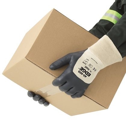 Other view of Multi-Purpose Coated Gloves - Medium Duty - 3/4th Dipped - Nitrile Foam - Gray/White - Size 9 - 40-400 - Edge™ - Ansell