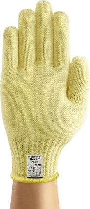 Other view of Cut Resistant Gloves - Heavy Duty - DuPont™ Kevlar with Neptune - Yellow - Size 9 - 70-225 - GoldKnit™ Max - Ansell