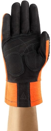 Other view of Heat Resistant Gloves - Heavy Duty - Safety Cuff - Leather Palm with PVC Bumpers - Black/Orange - Size 10 - 97-200 - ActivArmr® - Ansell