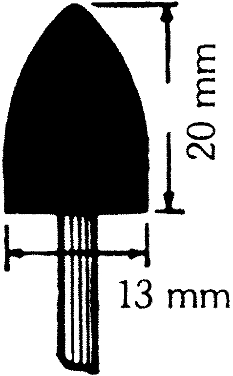 Other view of Mounted Point - Aluminium Oxide - B42 - 60 Grit - 13 x 20 mm - Norton