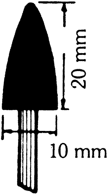 Other view of Mounted Point - Aluminium Oxide - B52 - 60 Grit - 10 x 20 mm - Norton