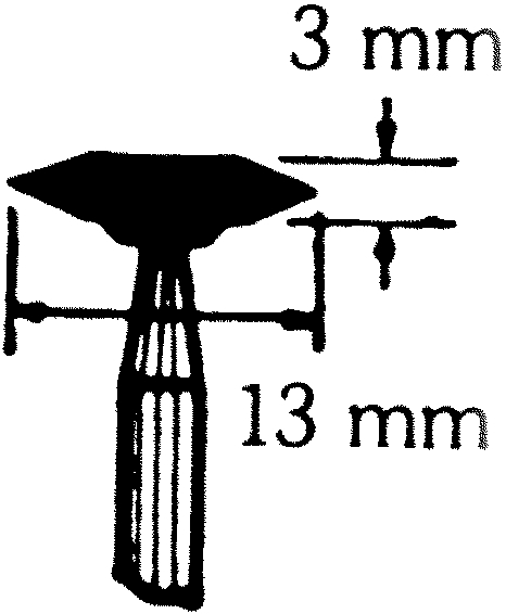 Other view of Mounted Point - Aluminium Oxide - B72 - 60 Grit - 13 x 3 mm - Norton