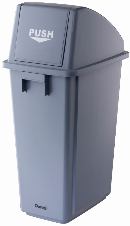 Other view of Slimline Flip Bin - Rectangular - Plastic - Grey - 58 L - BB-58FGY - Oates