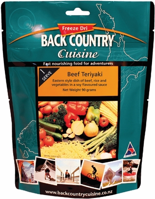 Other view of Beef Teriyaki - 90 g - Single Serve Pack - BC406 - Freeze Dri - Back Country Cuisine