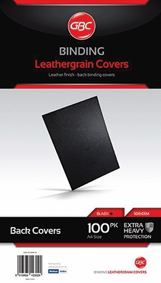 Other view of GBC BCL300BK100 Leathergrain Binding Cover A4 - Black - 300 micron - (100/Pack)