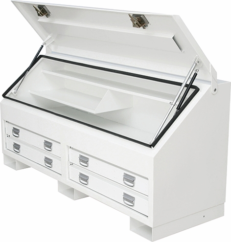 Other view of Truck Tool Box - Heavy-Duty - 188 kg Capacity - Steel - White - 1770 x 750 x 600 mm - BKAT1770 - One Eleven