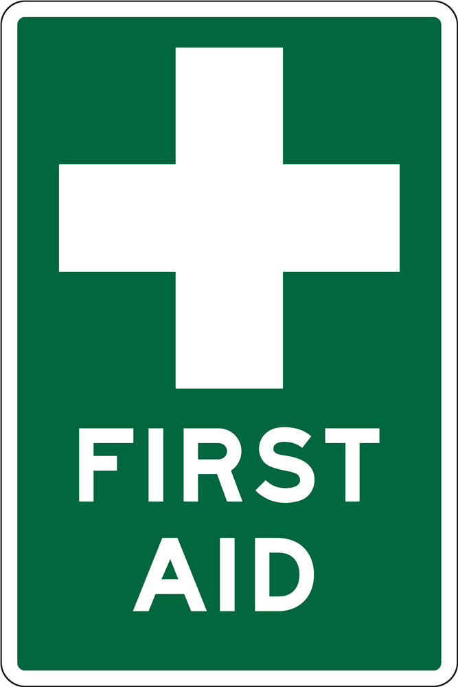 Other view of Safety Sign - Emergency Information - First Aid - 180mm x 250mm – Self-sticking – Prosafe