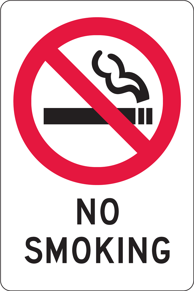 Other view of Safety Sign - Prohibition - No Smoking - 300mm x 450mm - Metal - Prosafe