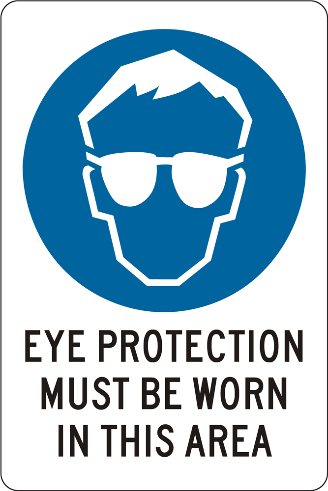 Other view of Safety Sign - Mandatory - Eye Protection Must Be Worn In This Area - 300mm x 450mm - Poly - Prosafe