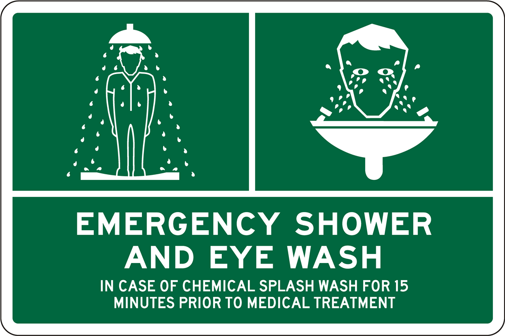 Other view of Safety Sign - Emergency Information - Emergency Shower And Eye Wash - 600mm x 450mm - Metal - Prosafe